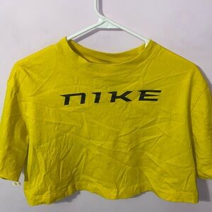 Nike yellow crop top